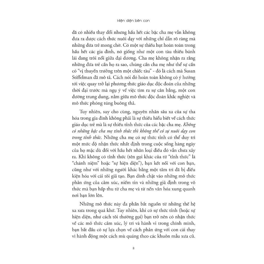 Sách - Nuôi Con Bằng Trái Tim Tỉnh Thức - Susan Stiffelman - Thiện Tri Thức