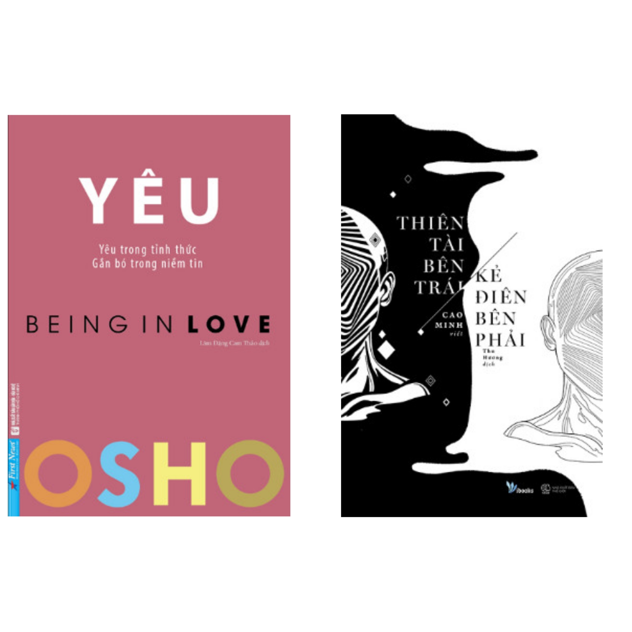 Combo 2 cuốn sách hay: Osho Yêu + Thiên Tài Bên Trái, Kẻ Điên Bên Phải