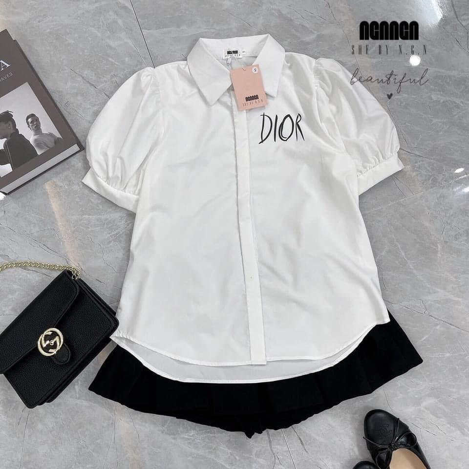 ÁO SƠ MI CỘC TAY BỒNG IN CHỮ DR - DRA0026