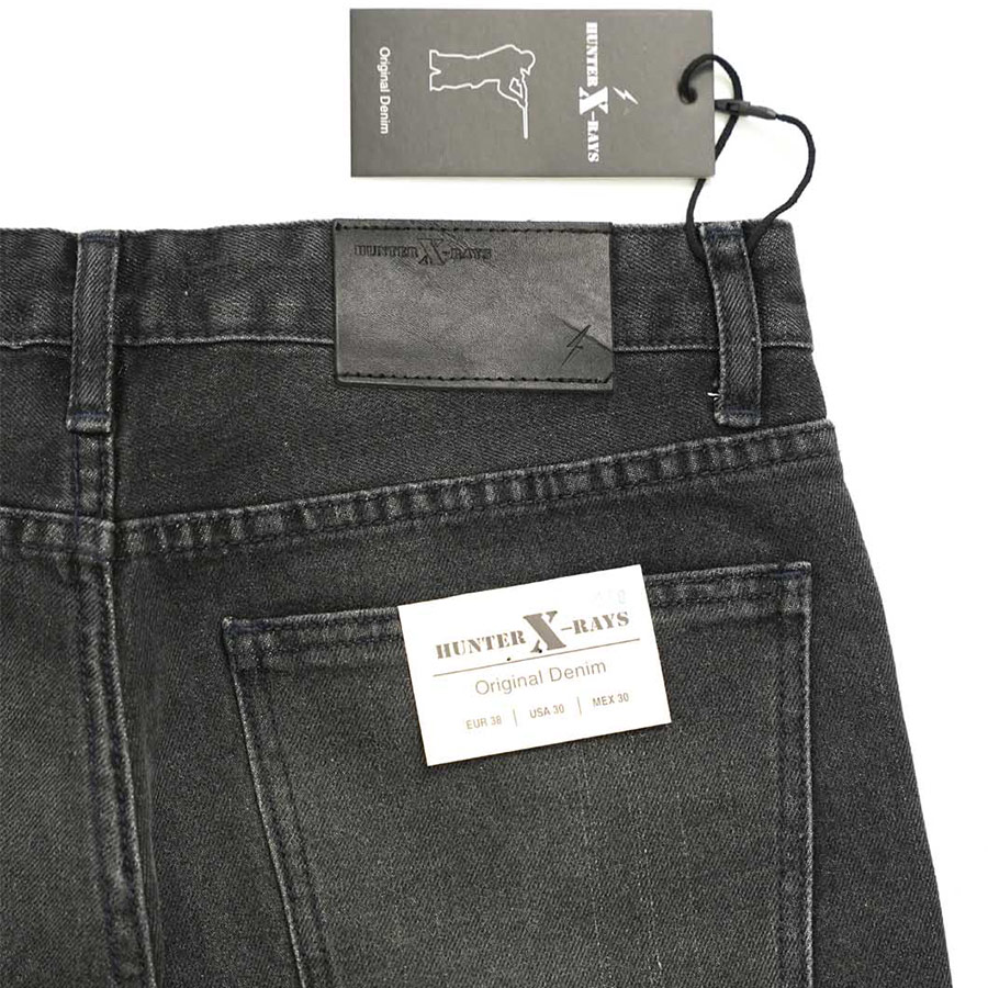 Quần Short Jeans Nam Cao Cấp HUNTER X-RAYS Form Slimfit Thun Màu Xám Nam Tính S48