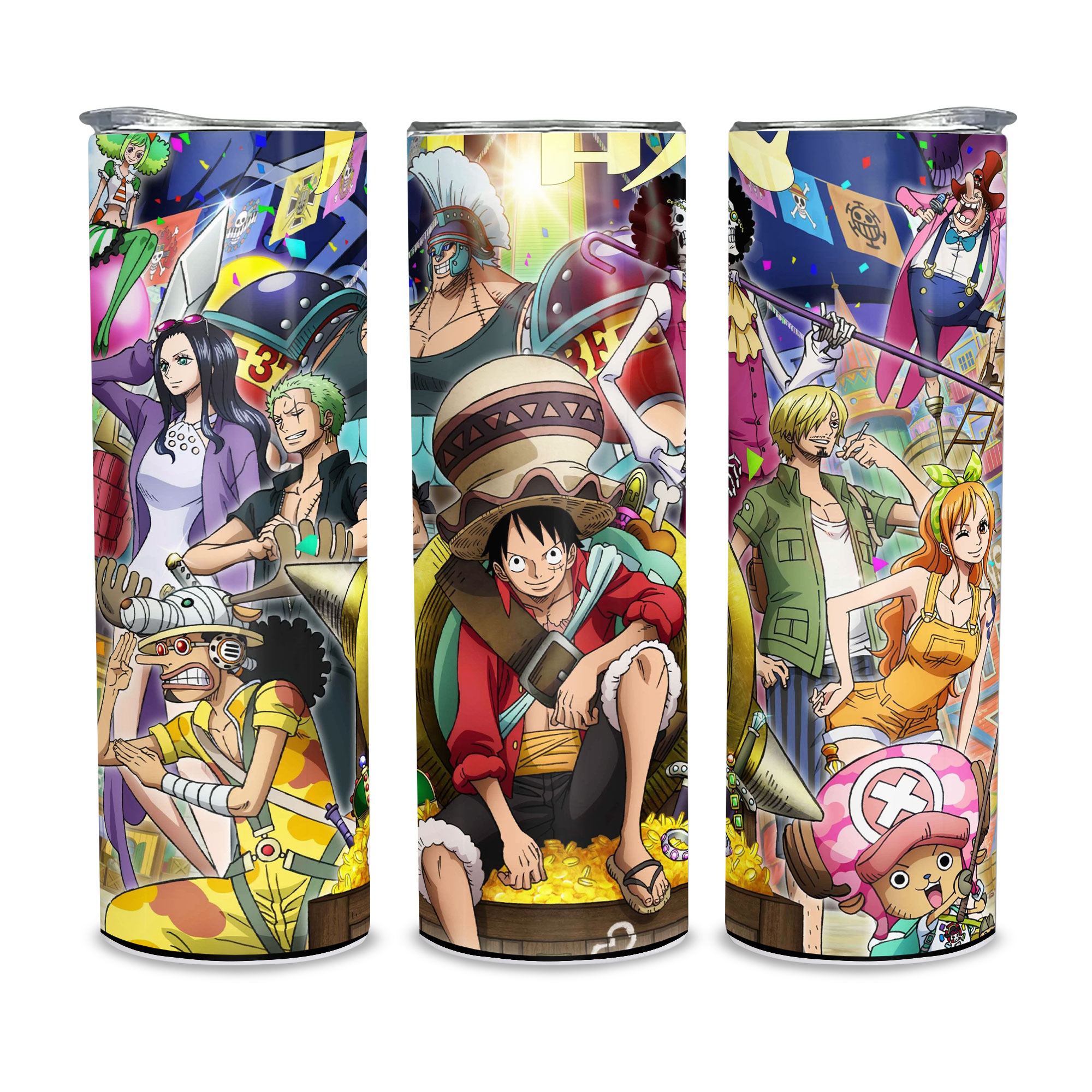 Bình nước One Piece - Bình giữ nhiệt One Piece - Ly giữ nhiệt One Piece - Bình giữ nhiệt 2 lớp thép không gỉ SUS 304 - 600ml