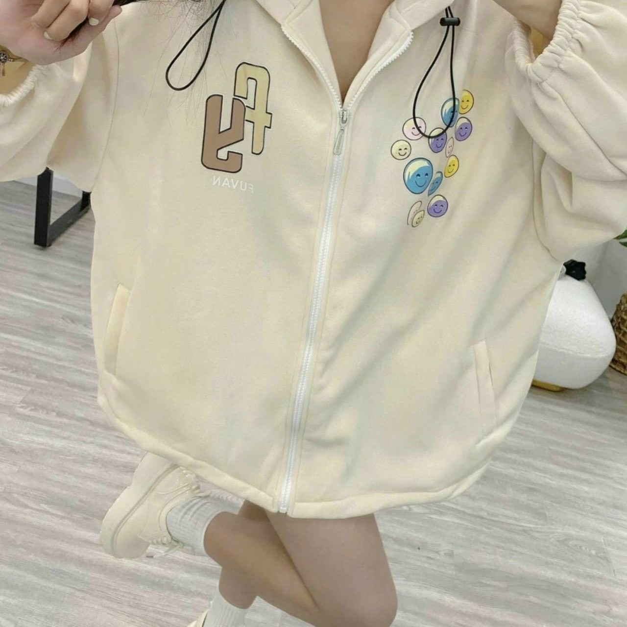 Áo Khoác Hoodies Nam Nữ Nón Lớn In Nhiều Mặt Cười FUSAN Kiểu Khóa Kéo Phong Cách Thời Trang Cá Tính Hót Trend, Áo KHOÁC Hoodie FY Mặt Cười Nam Nữ Ulzzang Unisex Nam Nữ Tay Phồng Cực Đẹp Mới