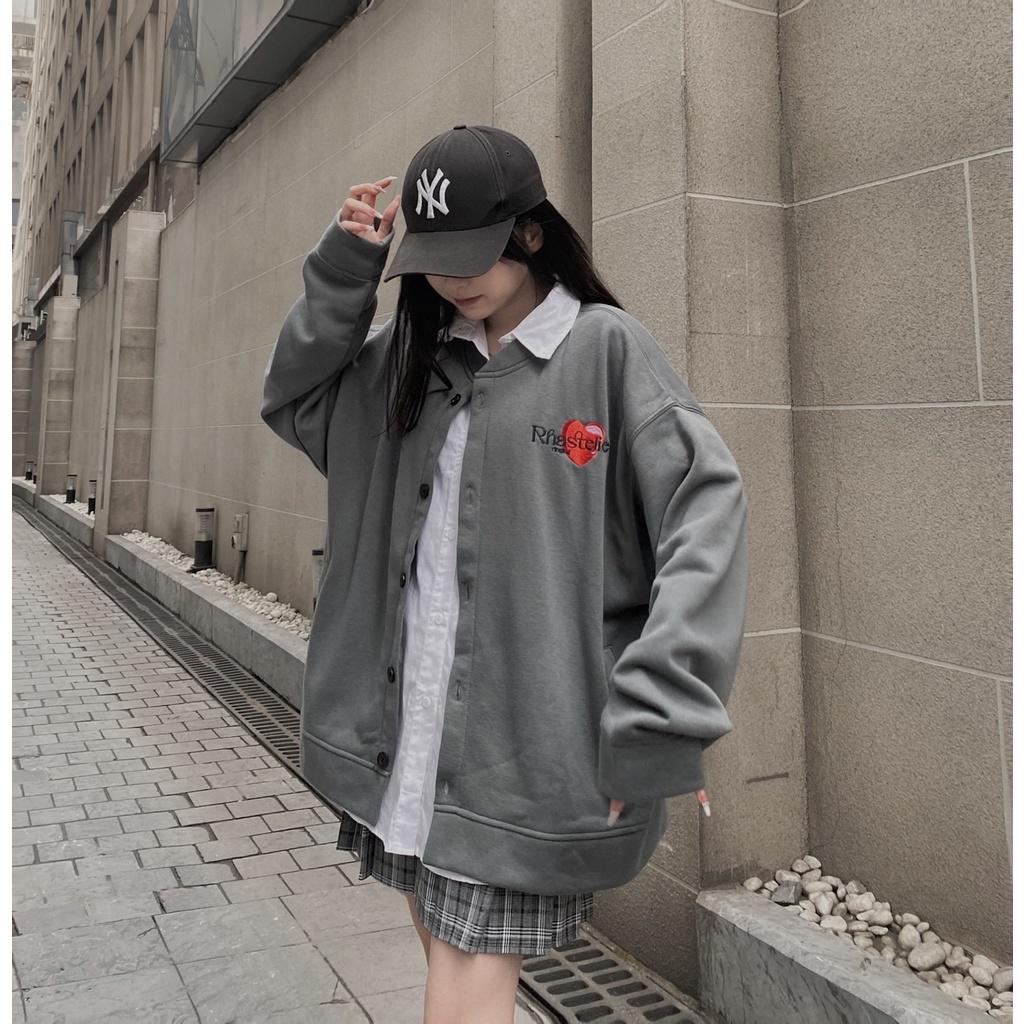 Áo khoác nỉ Cardigan Rhastelie nhiều màu form rộng - Made by Fiin
