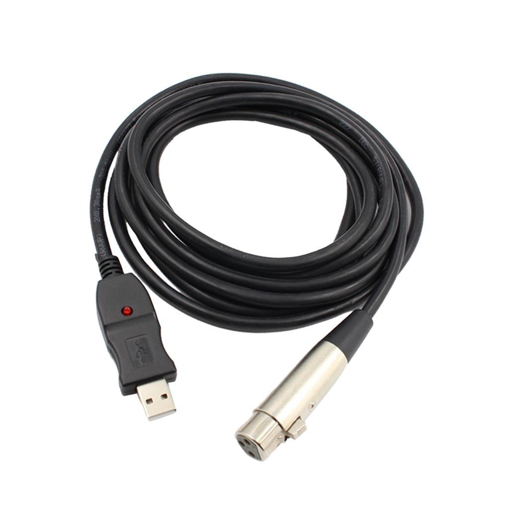 USB Microphone Cable MIC Link Cord  Audio Adapter Connector Cable