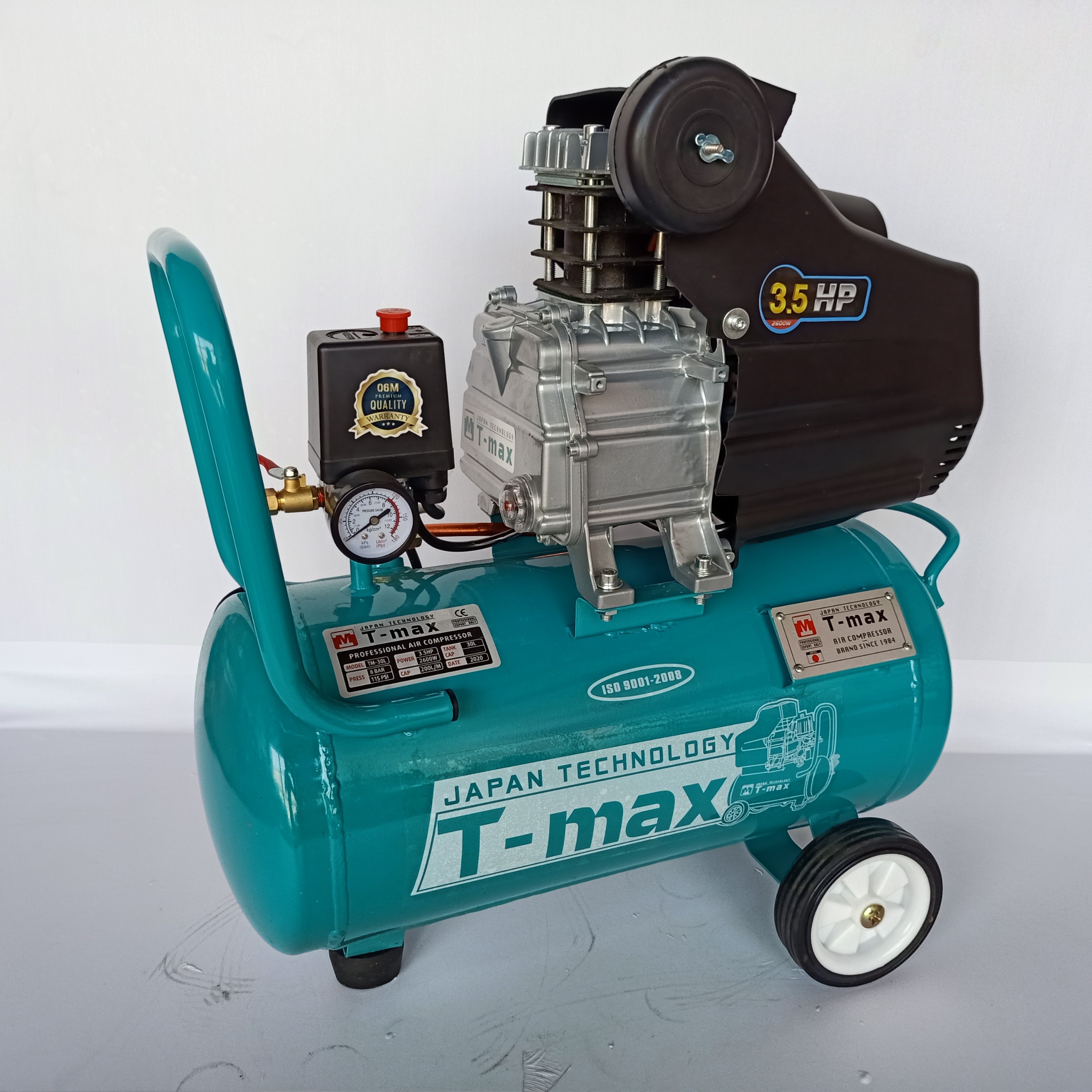 Máy Nén Khí Có Dầu Liền Trục T-MAX TM-30L 30L 3,5 Ngựa (Bình 30L, 3,5HP)