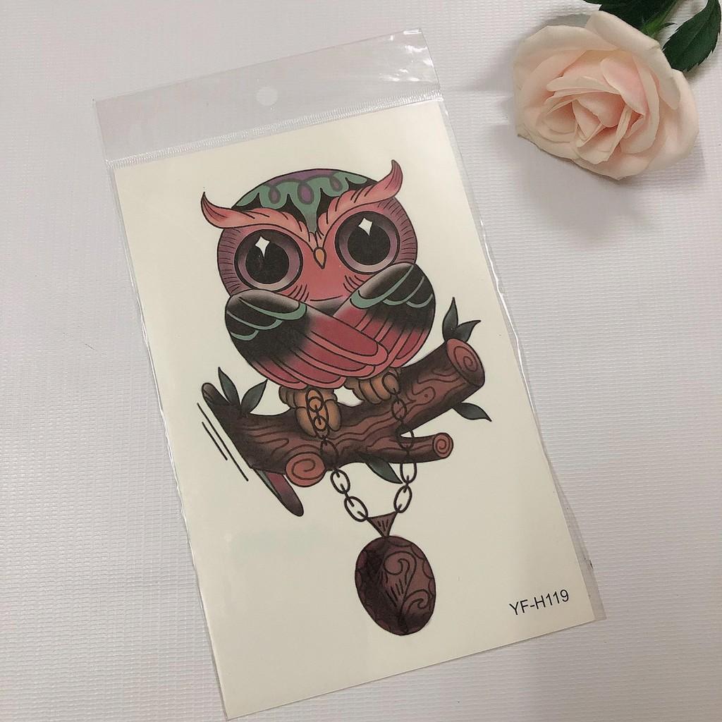 Hình xăm dán băp tay xinh 15x21cm con vật