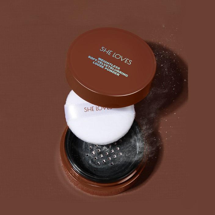 Phấn bột siêu mịn kiểm soát mồ hôi Sheloves Weightless Soft-Velvet Powder 6g