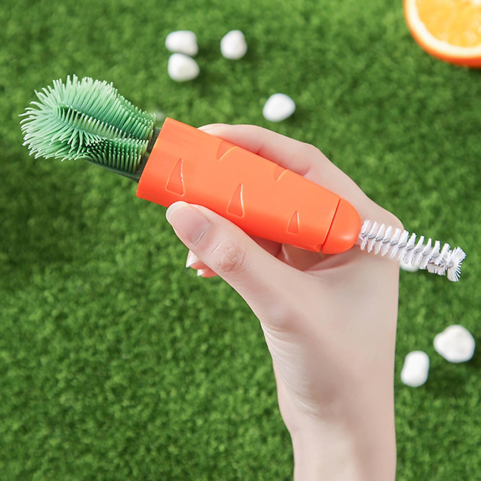 Creative Carrot Shape Cup Brush for Bottle Mouth Cover Lid