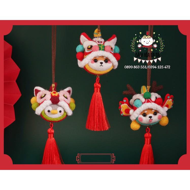 Gói nguyên liệu len chọc thú chibi Cute Lân đáng yêu Bách hóa Na na Handmade DIY