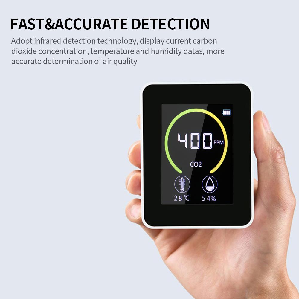 Air Monitor CO2 Carbon Dioxide Detector Greenhouse Warehouse Air Quality Temperature Humidity Monitor Fast Measurement