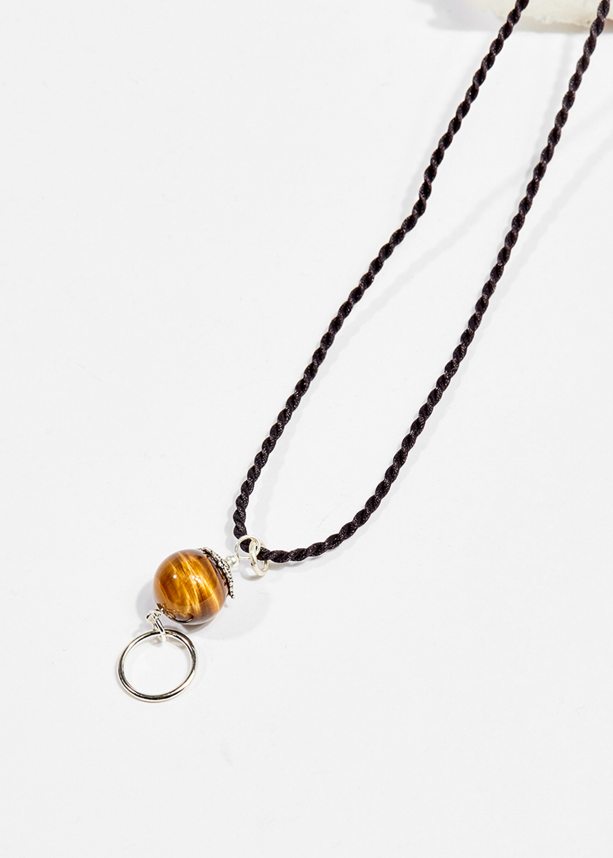 Dây chuyền phong thủy đá mắt hổ vàng nâu 1.5cm mệnh thổ , kim - Ngọc Quý Gemstones