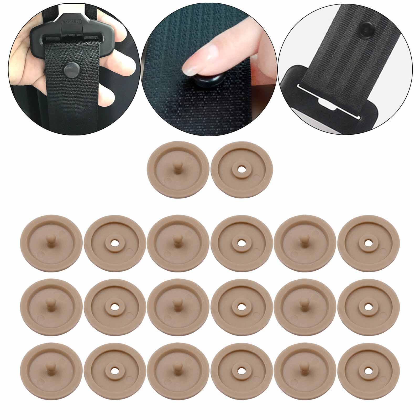 Seat Belt Stop Buttons Prevent Seat Belt Buckle from Sliding Down Belt