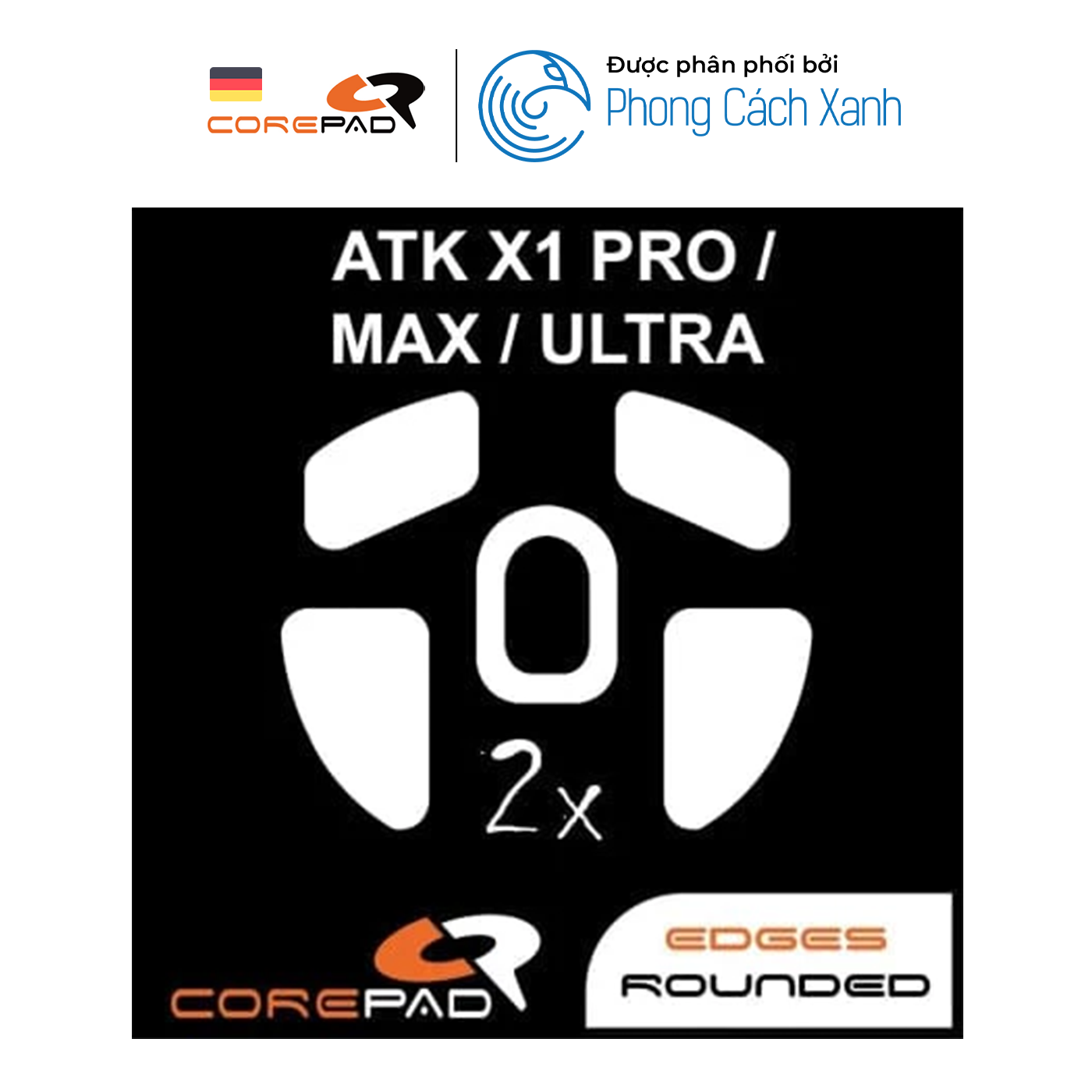 Feet chuột PTFE Corepad Skatez PRO ATK Blazing Sky X1 Pro / X1 Pro MAX / X1 Ultra Wireless (2 bộ) - Hàng Chính Hãng