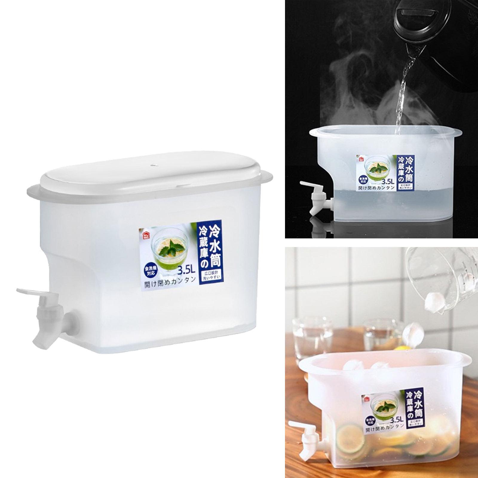 Fridge Water Jug Cold Lemon Juice Pitcher Beverage Drink With Faucet Kitchen