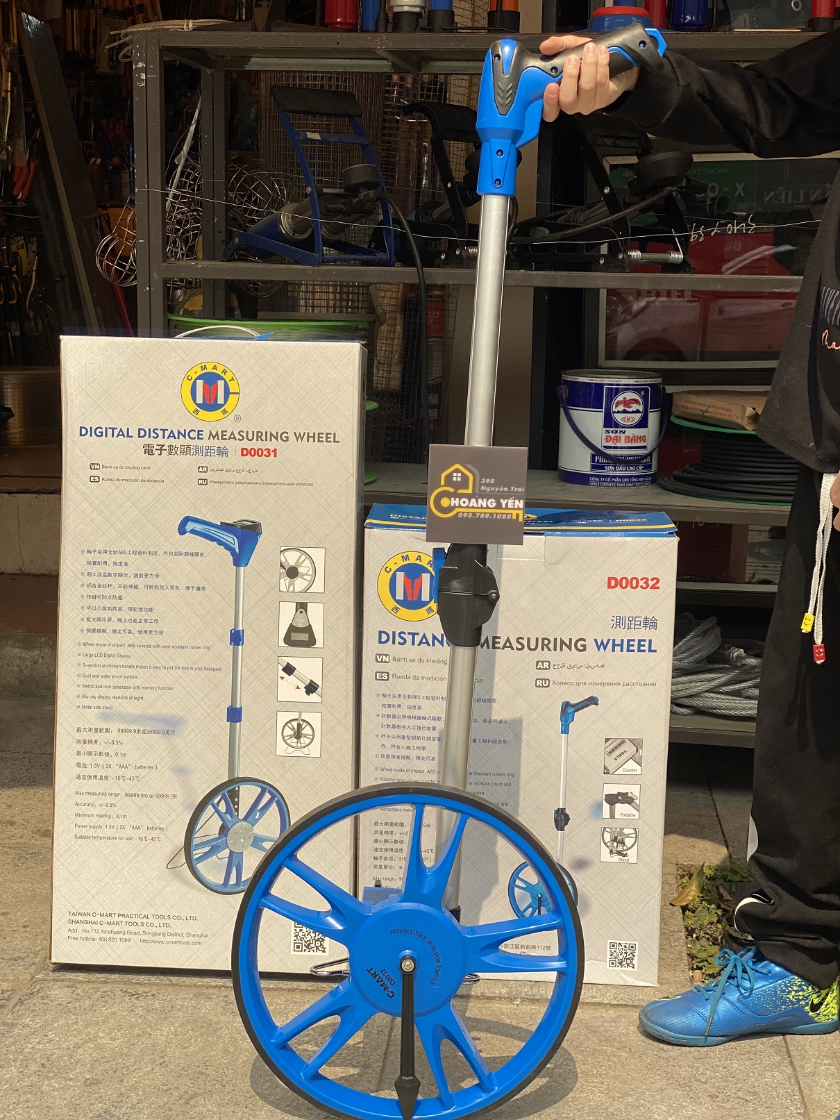 Thước lăn đường đo khoảng cách bằng bánh xe cơ C-Mart D0032, Thước do đường bằng bánh xe