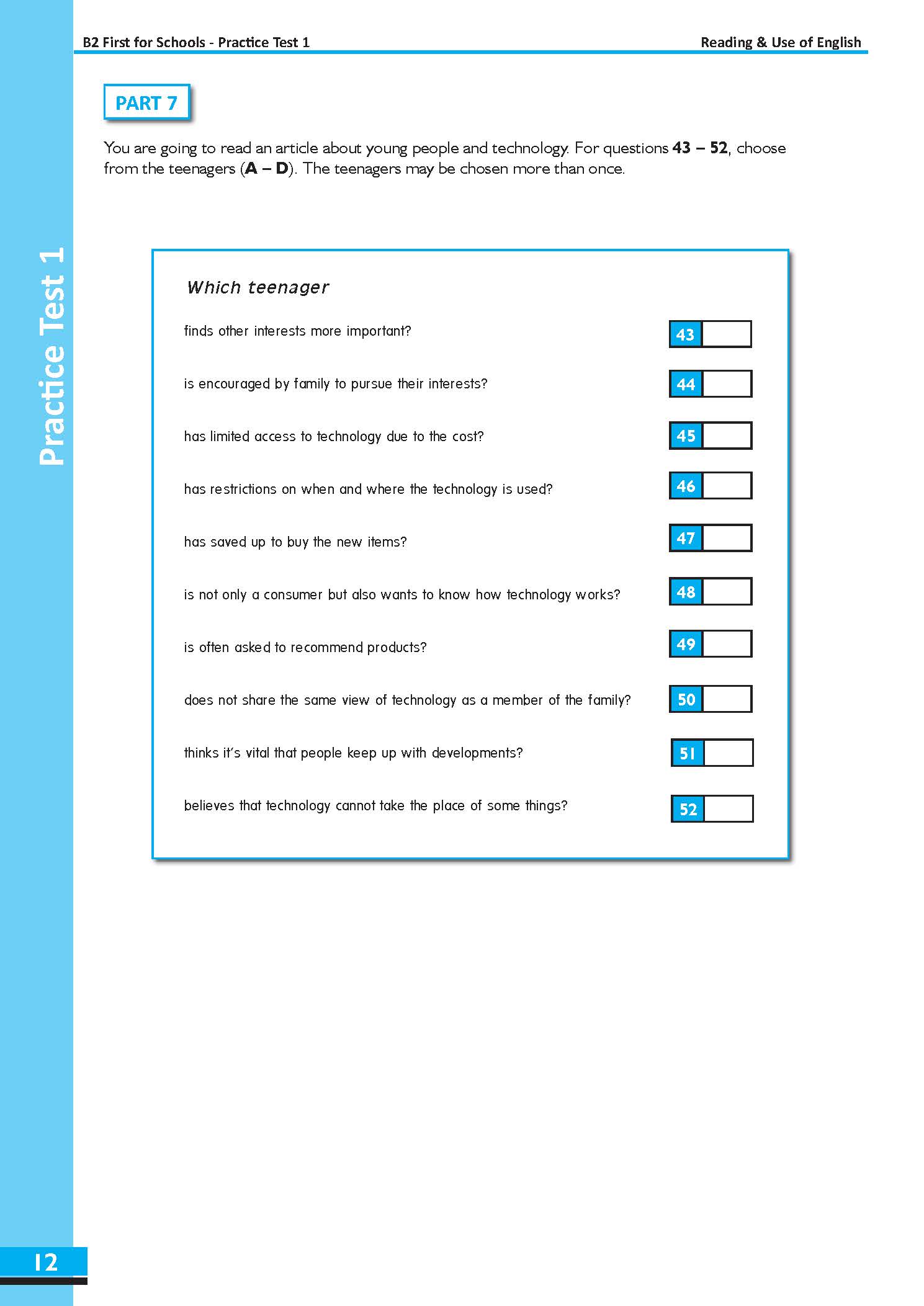 B2 First for School Preliminary 1 with 4 Practice Tests - Latest Format