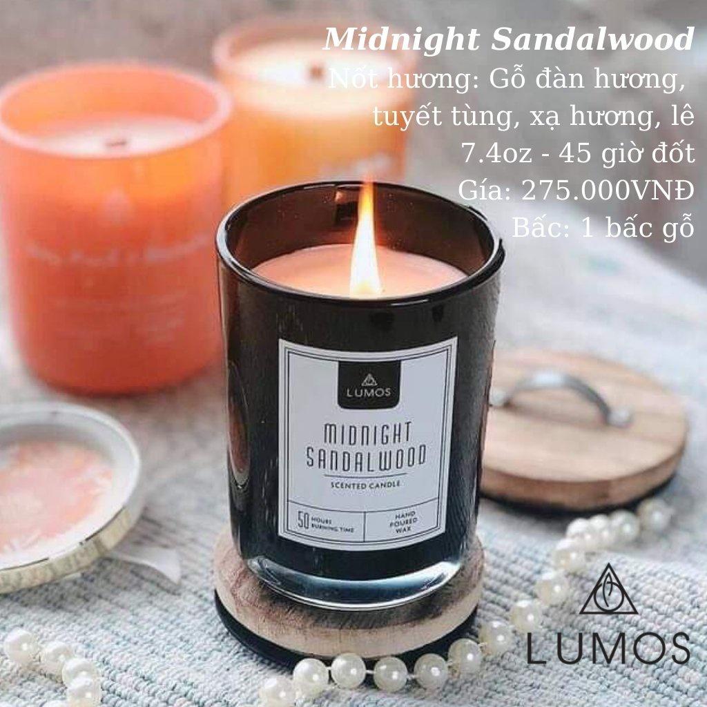 Nến Thơm Cao Cấp Lumos Midnight Sandal Wood (Gỗ đàn hương, tuyết tùng, xạ hương, lê) – NT30 - Nến trang trí - NgocNga Candles