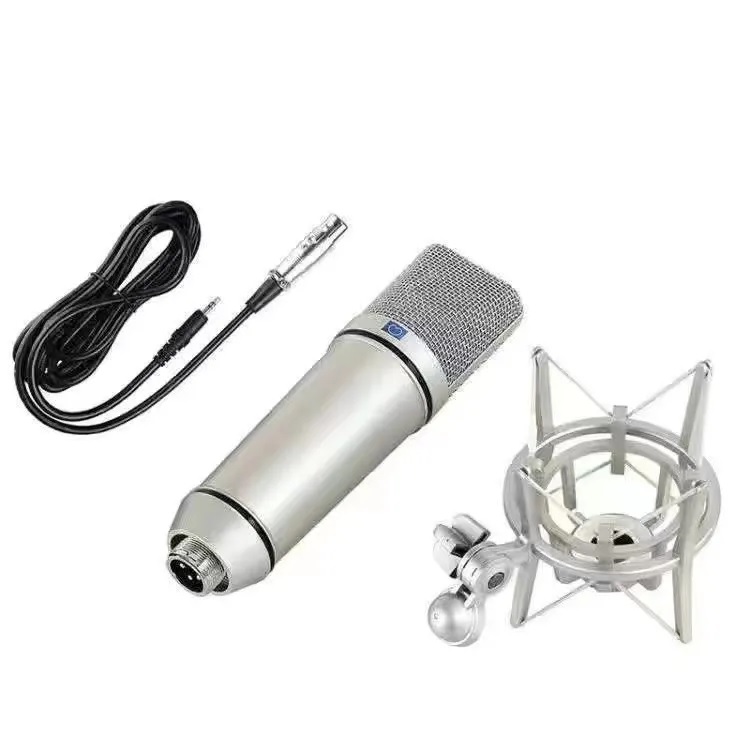 Mic LiveStream U87, lọc tạp âm đỉnh cao, độ bắt mic cực tốt, Chất Âm Sáng, Dày, cho âm thanh tuyệt vời chuyên dùng live stream, hát karaoke online, thu âm...