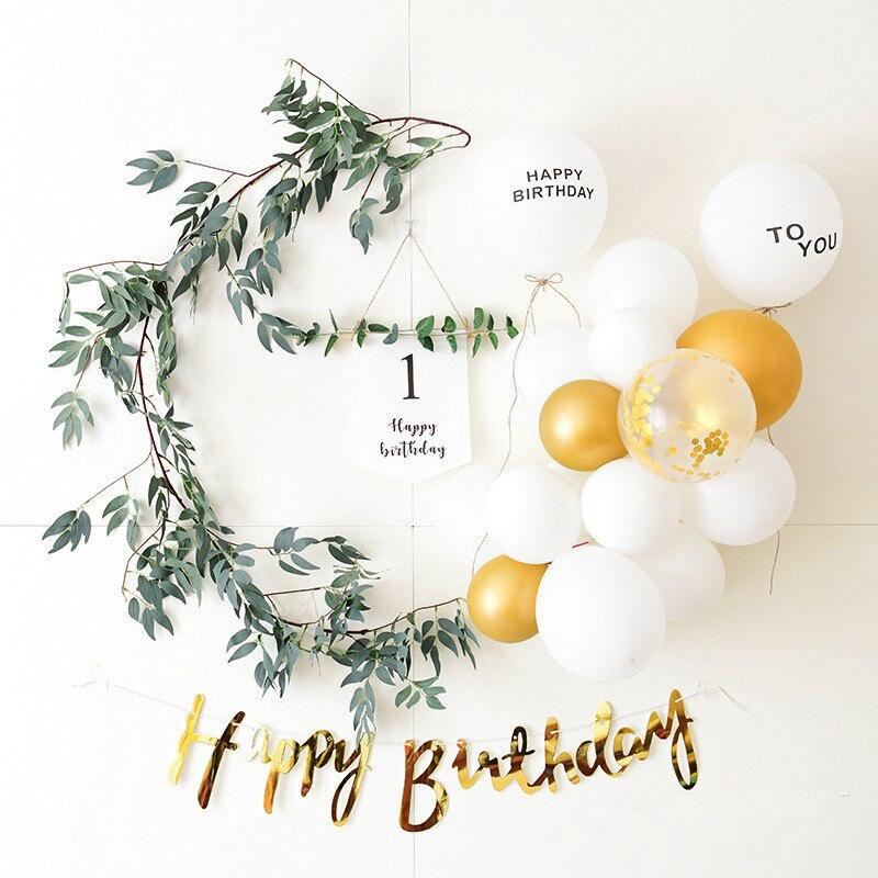 Banner bảng treo Happy Birthday trang trí sinh nhật, trang trí thôi nôi kiểu vintage Hàn Quốc