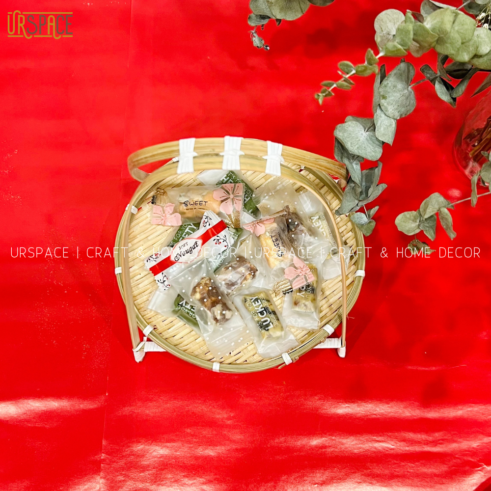 Mẹt Tre URSPACE Đựng Bánh Kẹo, Trái Cây, Mẹt Trang Trí Decor/ BAMBOO 1 TIER TRAY