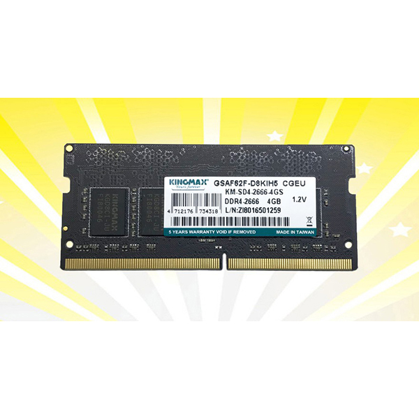 Bộ nhớ ram laptop Kingmax 4GB DDR4 2666MHz - Hàng Chính Hãng