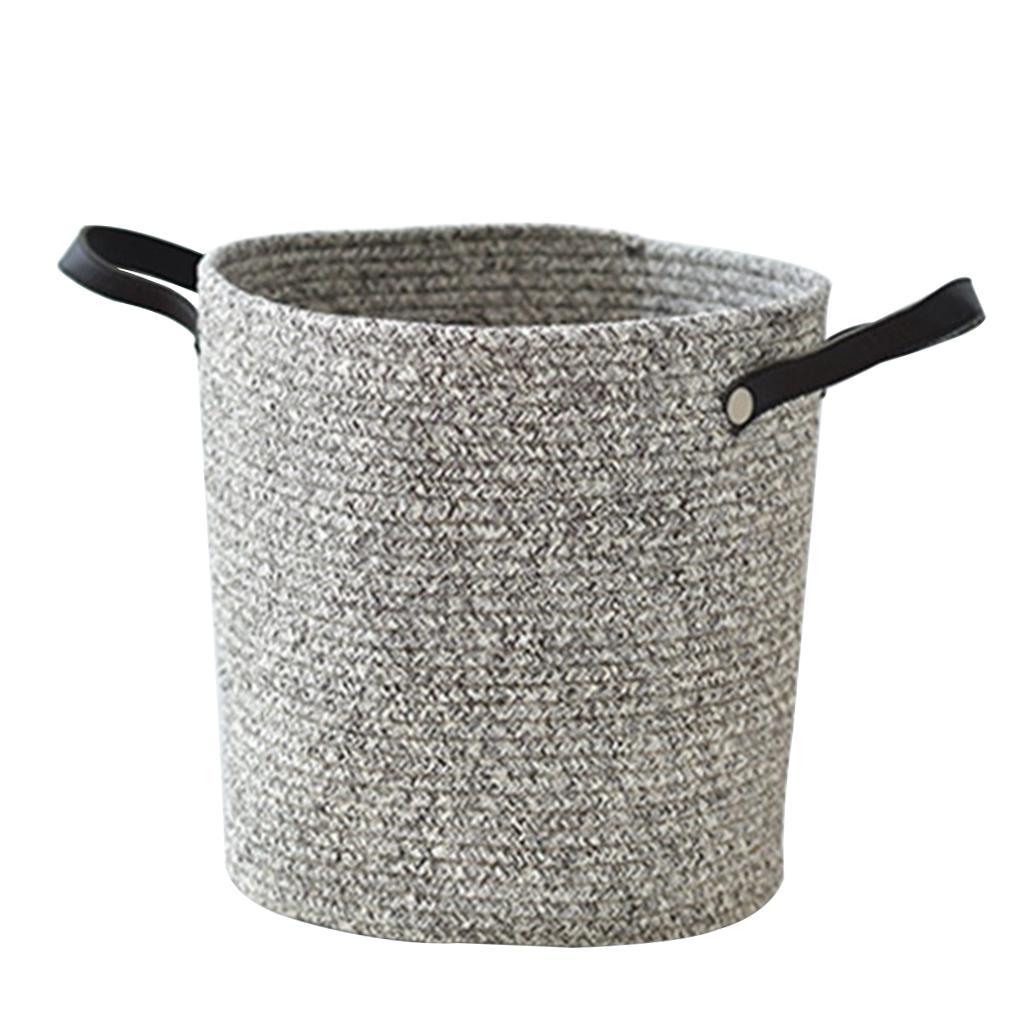 Cotton Woven Storage Basket Laundry Hamper Storage Basket Container