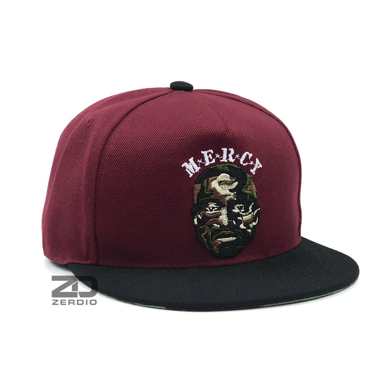 Nón hiphop, Mũ Snapback nam nữ màu đỏ, vải kaki cao cấp