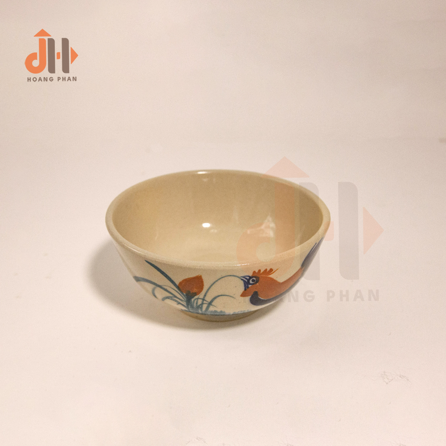 [Bữa cơm Thuần Việt] Bộ 2 bát gốm dùng món khô họa tiết gà trống Nam Bộ