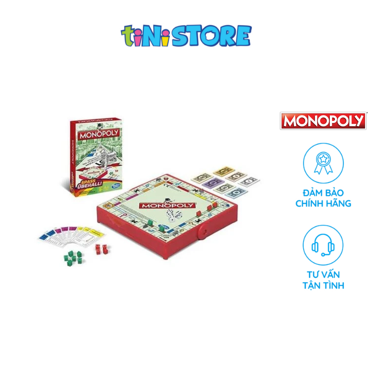 Đồ chơi cờ tỷ phú Grab and Go Monopoly B1002