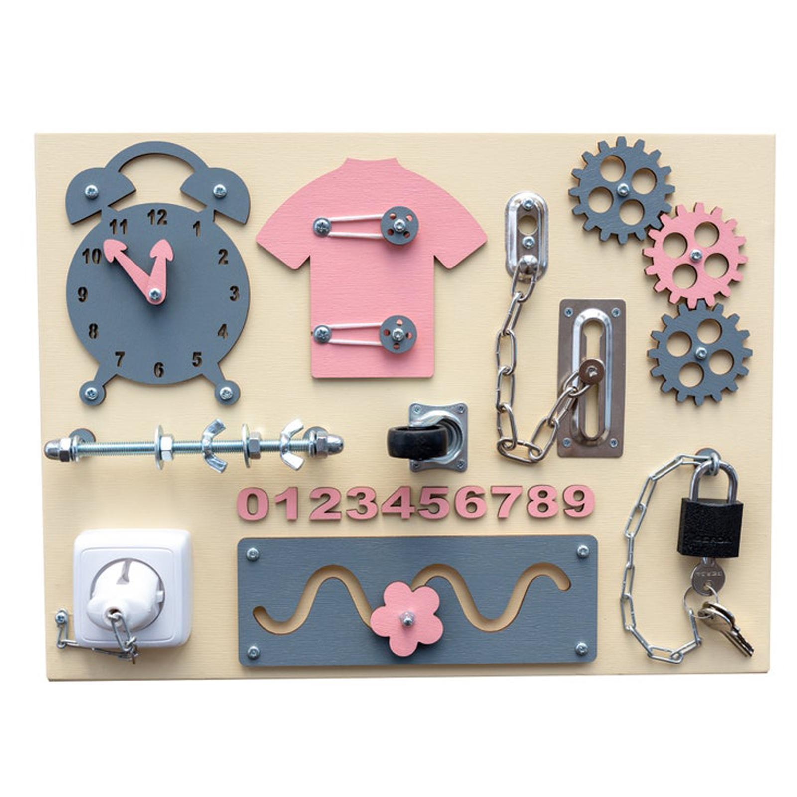 Wooden Busy Board DIY Accessories for Sensory Toys Early Educational Toys Indoor Play Game