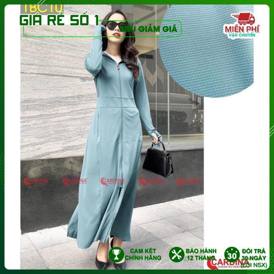Áo chống nắng dáng dài liền thân cao cấp UPF 50+, thơm mát, thoáng khí có lưới co giãn làm mát cơ thể
