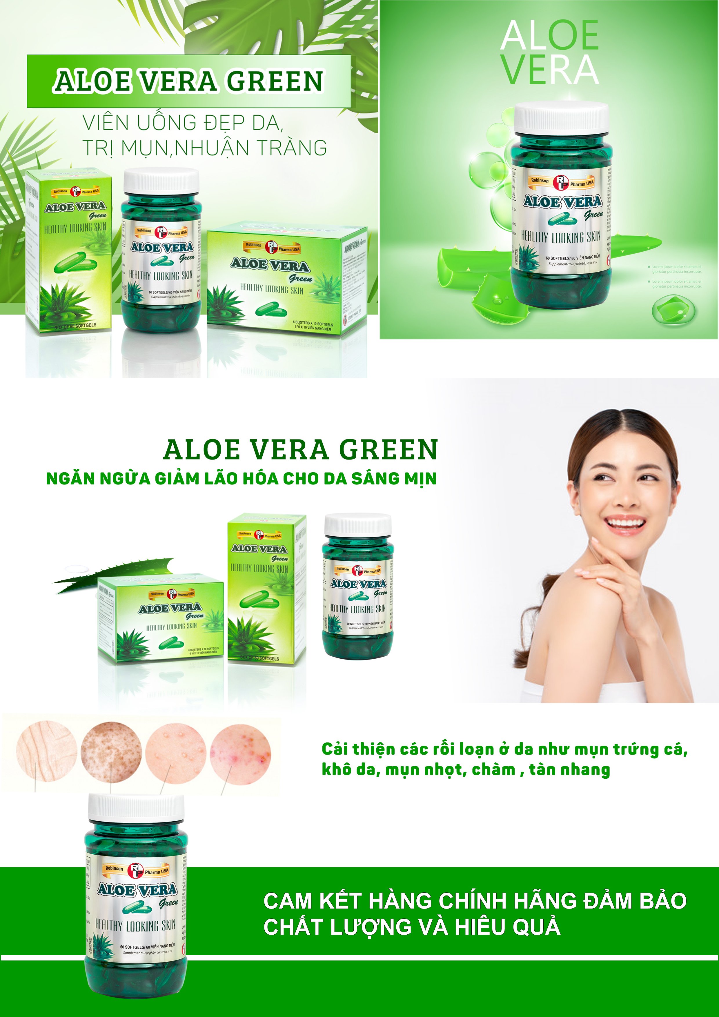 Viên uống tpcn đẹp da,hỗ trợ giữ ẩm cho da,nhuận tràng - chai 60 viên