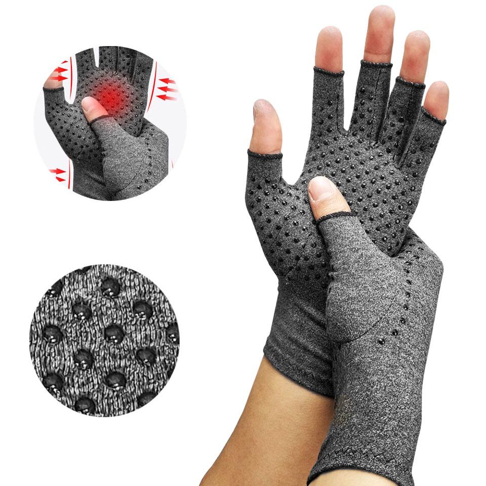 Cặp găng tay cotton nén hỗ trợ giảm đau khớp cổ tay cho nam nữ