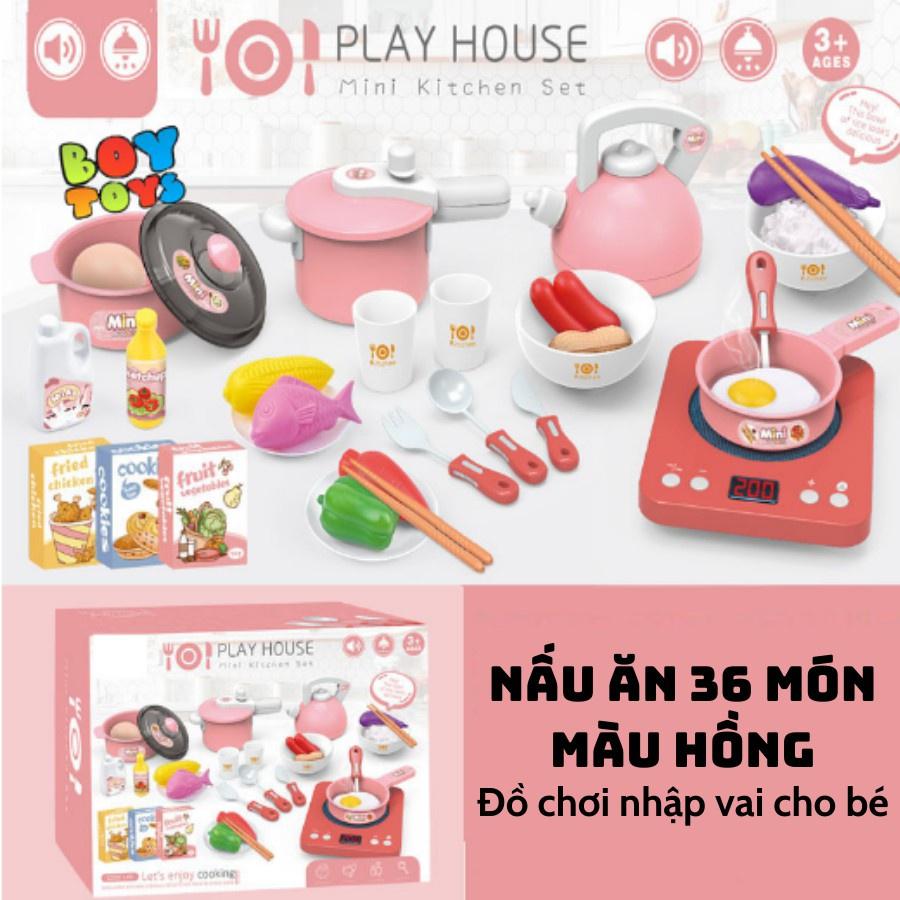 Đồ chơi nấu ăn 36 chi tiết hàng đẹp, nhựa an toàn cho bé thỏa sức sáng tạo_Mini kitchen 36pcs