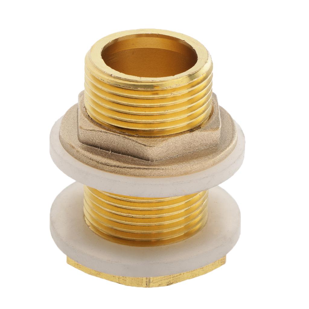 DN15 1/2‘’ Thread Water Tank Connector Bulkhead Fitting Leak-proof 45mm