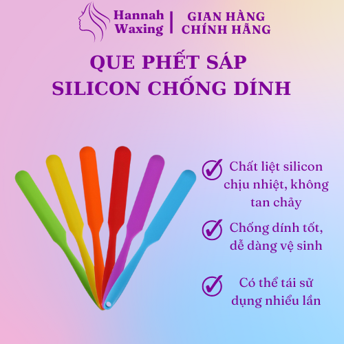 Que Phết Sáp Silicon, Siêu mềm mại, Chống dính | Hannah Waxing