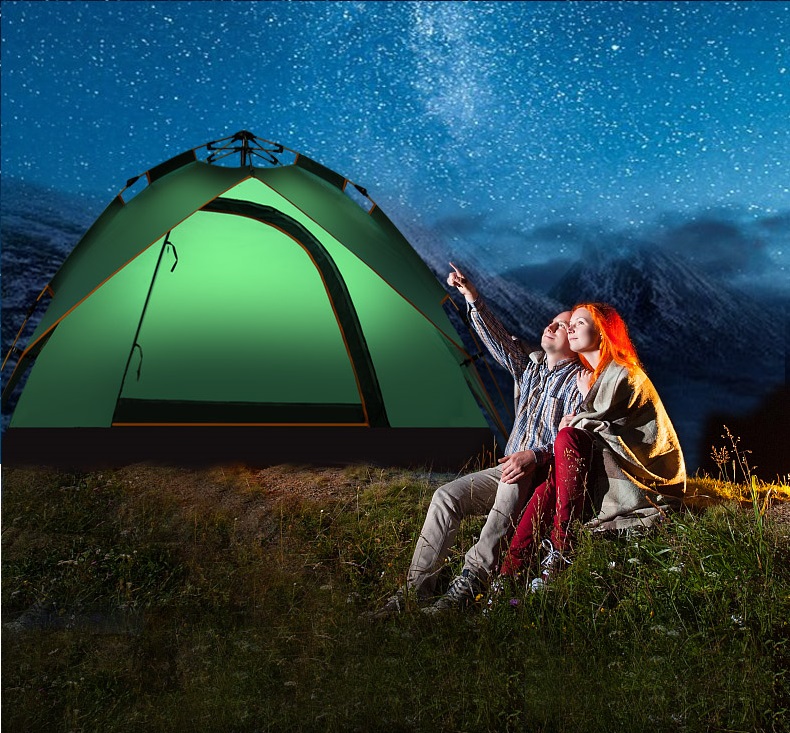 Lều Cắm Trại Du Lịch Dã Ngoại,  Lều Phượt Tự Bung 4 đến 6 người Chống Thấm Nước Chống Muỗi Gấp Gọn Tiện Lợi