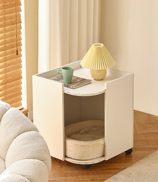 Tab đầu giường Juno Sofa kết hợp Cat  box có bánh xe