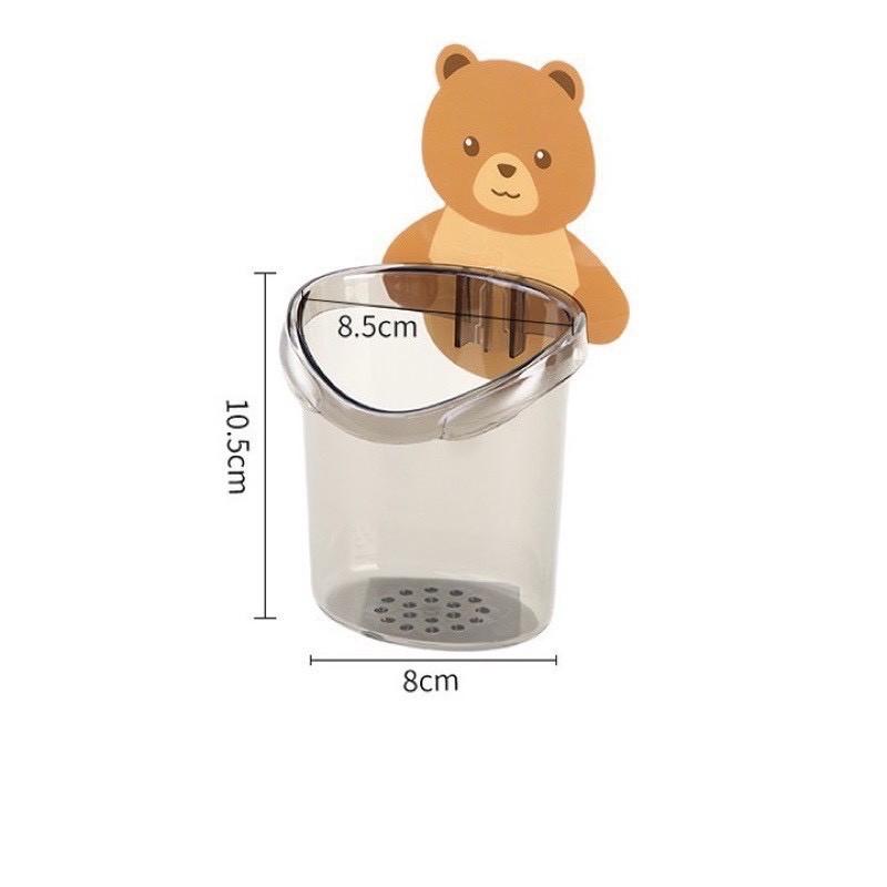 Cốc Gấu Dán Tường Siêu Chắc, Để Đồ Dùng Nhà Tắm, Tiện Dụng Và Không Khoan Đục Tường, Dễ Dàng Sử Dụng - TakyHome 4060