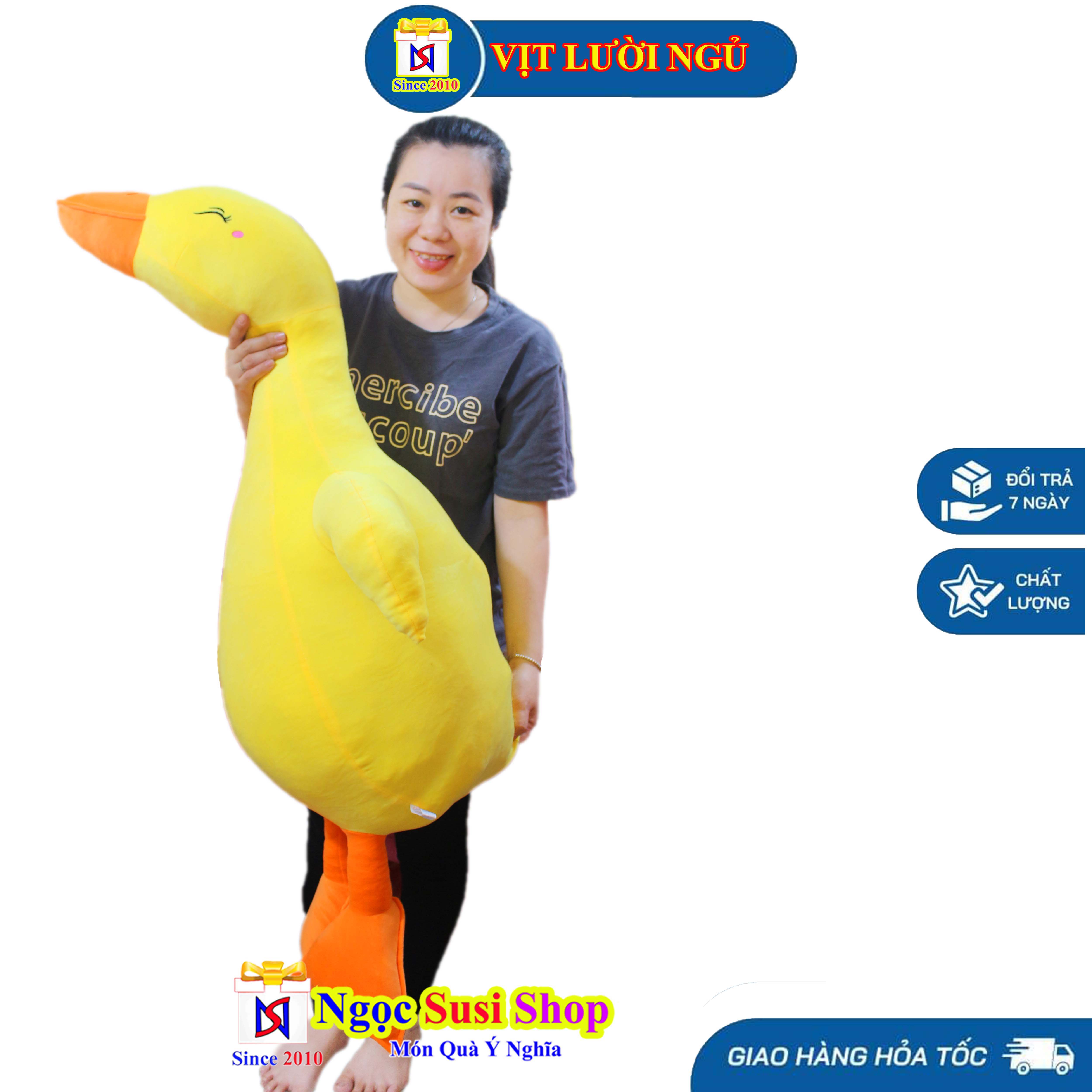GỐI ÔM VỊT TIKTOK LƯỜI NGỦ KHỔNG LỒ - NGẪU NHIÊN MÀU