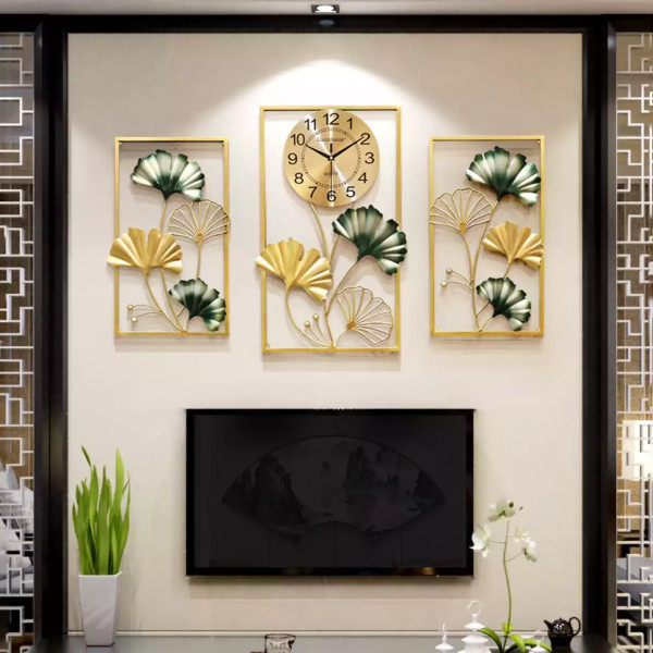 Đồng Hồ Trang Trí 3 Bức Tranh Vuông 2862