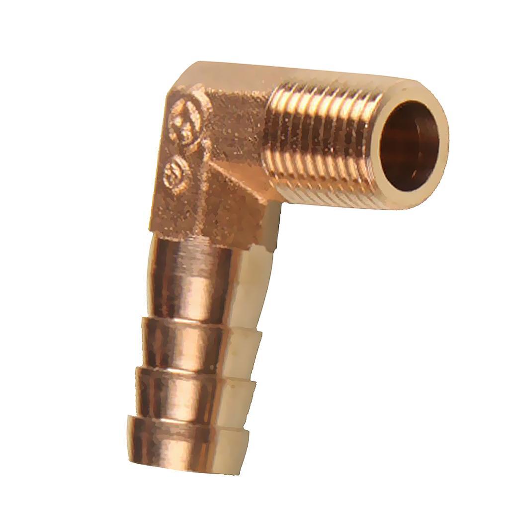 4 pieces 1/4 BSP To 12mm Brass 90 Degree Male Elbow Barb Hose Tail Pipe Gas Fittings