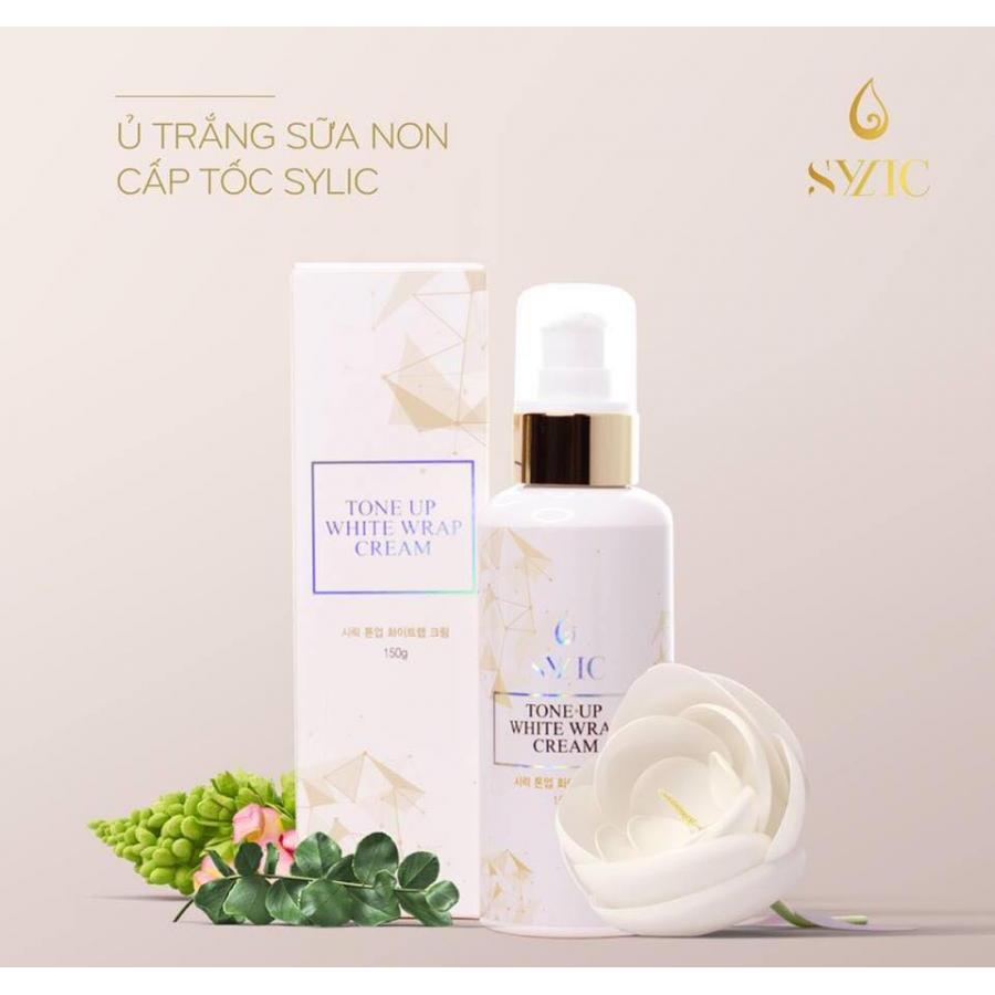 Kem ủ trắng sữa non Sylic Tone Up White Wrap Cream 150g