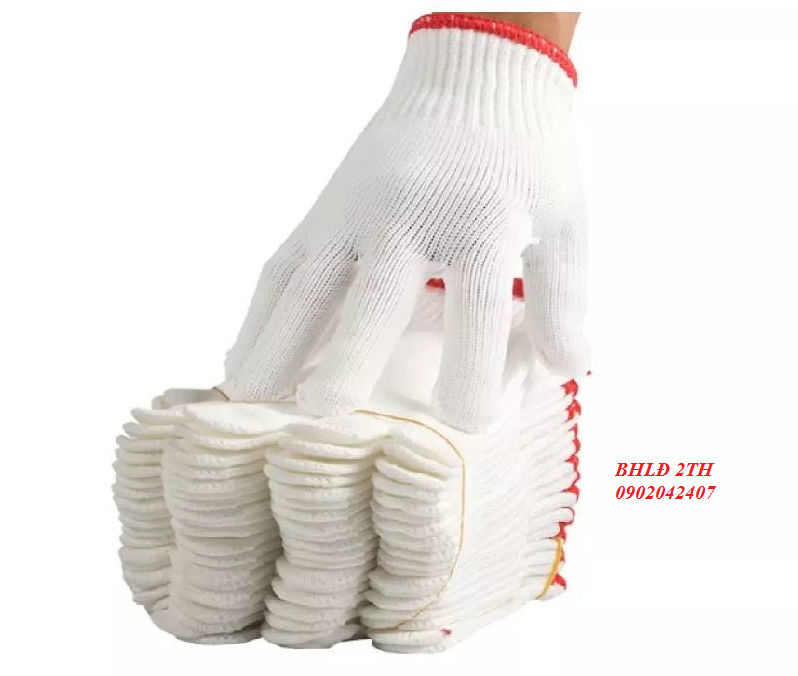 Găng tay bảo hộ lao động sợi poly 50g ôm sát, chống trượt, chống giãn, thao tác linh hoạt