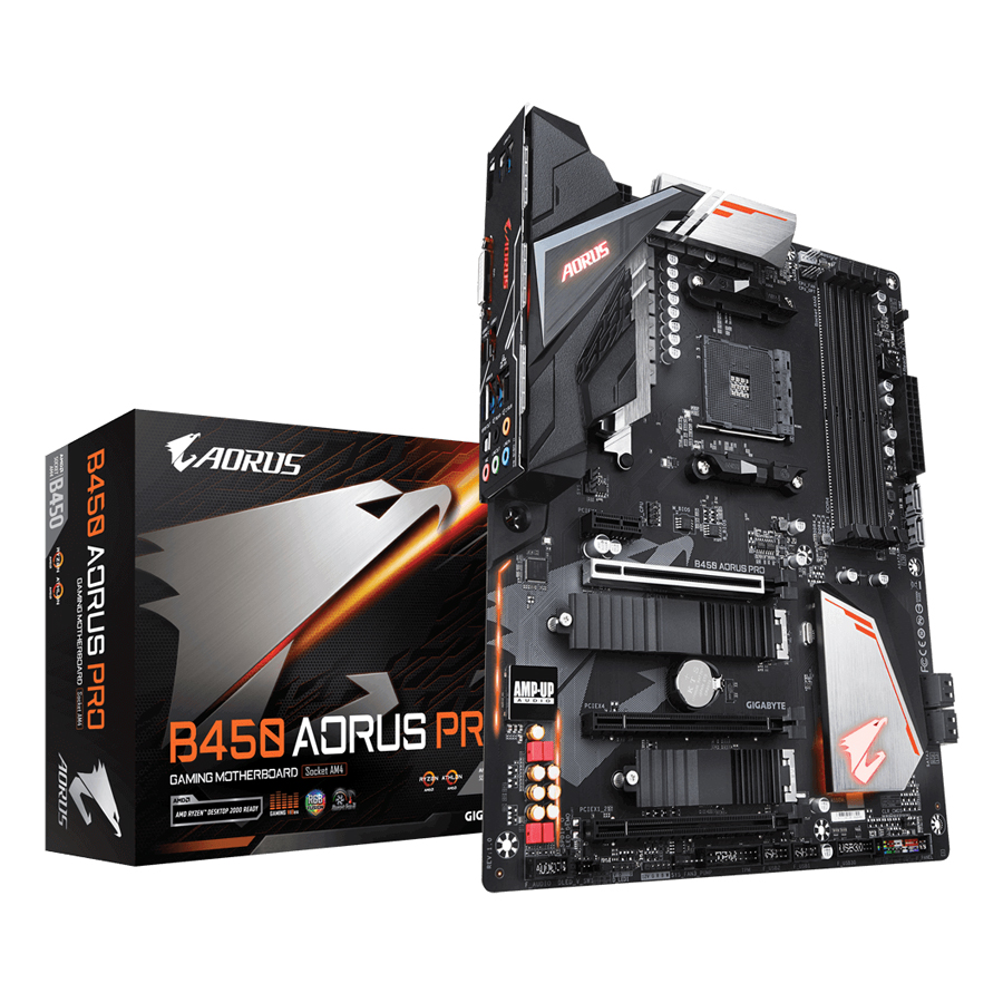 Bo Mạch Chủ Mainboard Gigabyte GA-B450 Aorus Pro - Hàng Chính Hãng