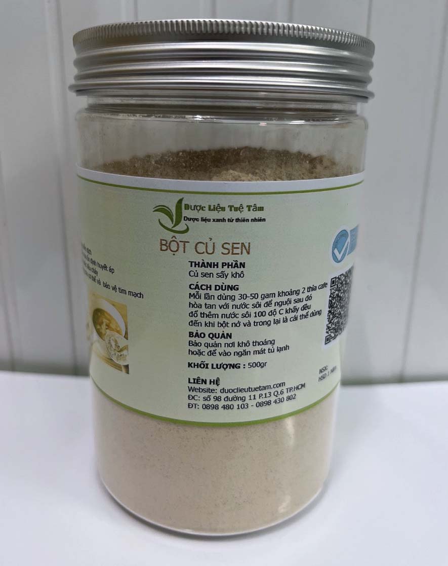 Bột củ sen nguyên chất - Bột nghiền trực tiếp từ củ sen - Dữ lại 100% dưởng chất từ củ sen