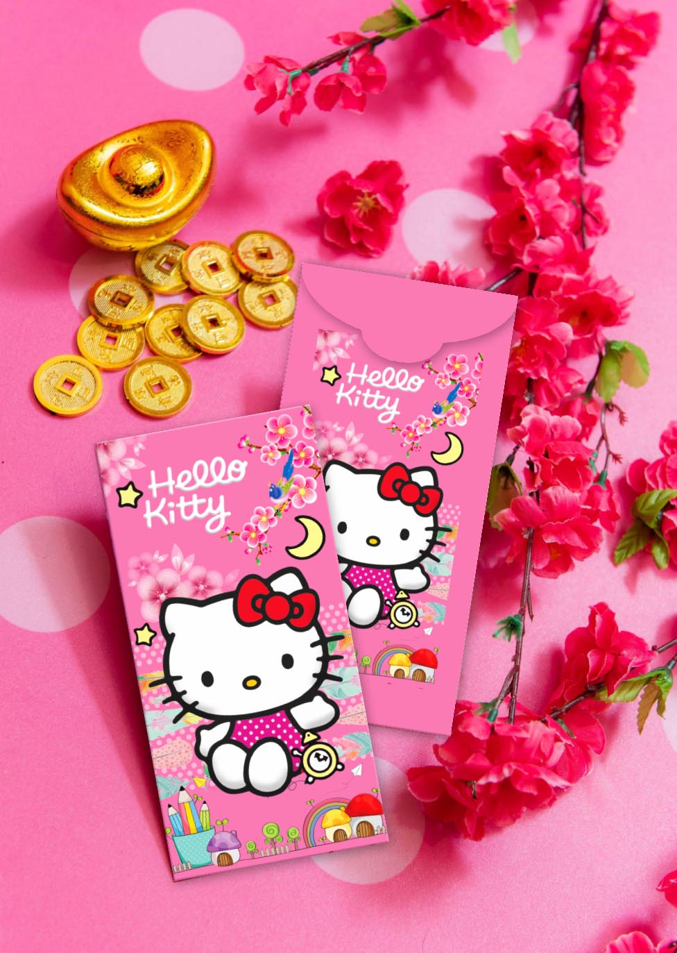 Bao Lì Xì Tết 2023 Quý Mão Được Chọn Mẫu, Bao Lì Xì Cao Cấp Mẫu HOẠT HÌNH DORAEMON, HELLO KITTY