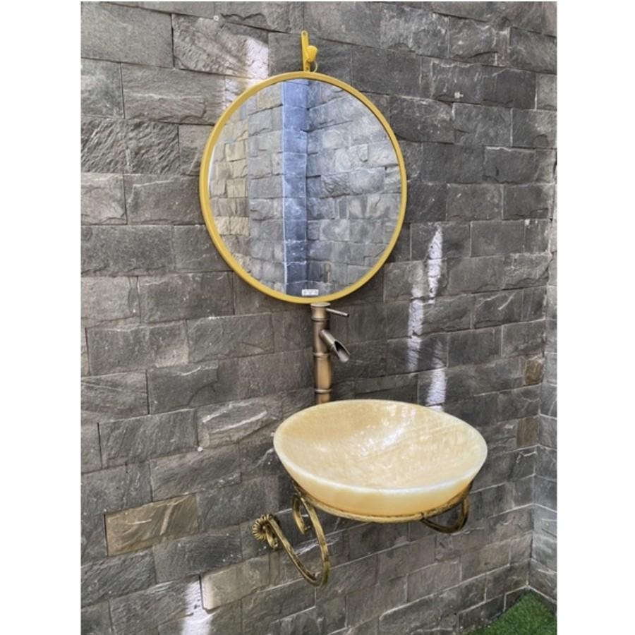 Kệ sắt để lavabo treo tường bằng sắt rèn mỹ thuật KS01