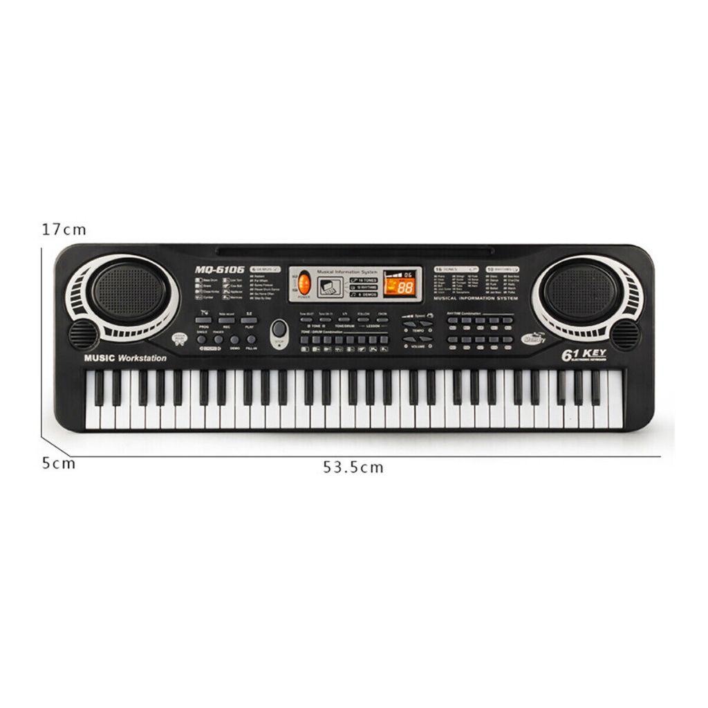Đàn Piano Cao Cấp Electronic Keyboard 61 Phím Kèm Mic Cho Bé, Nhiều Chức Năng - Đồ Chơi Cho Bé
