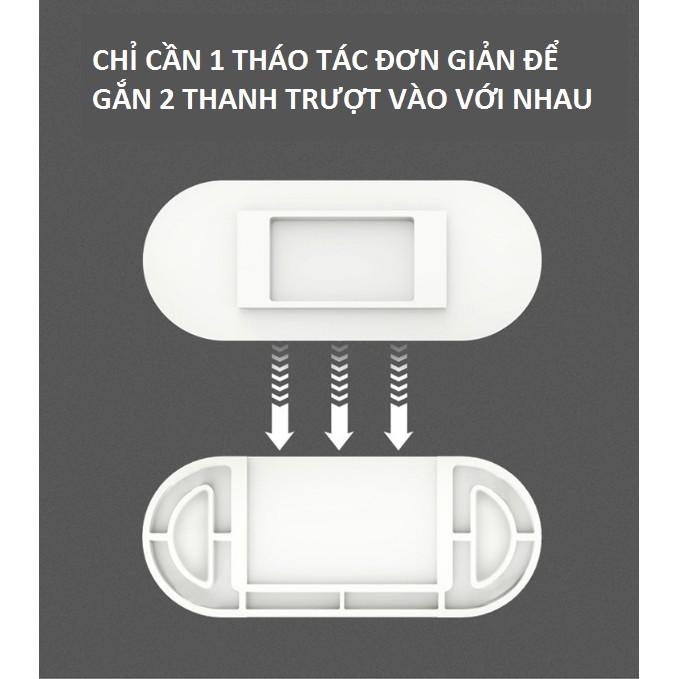 Bộ dụng cụ treo ổ cắm điện trượt chữ T siêu tiện dụng an toàn cho bé, giá đỡ các vật dụng gia đình